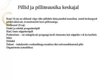 Muusika Ajalugu - Vana maailm #33