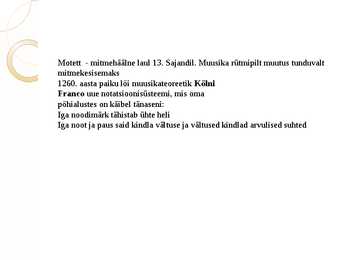 Muusika Ajalugu - Vana maailm #36