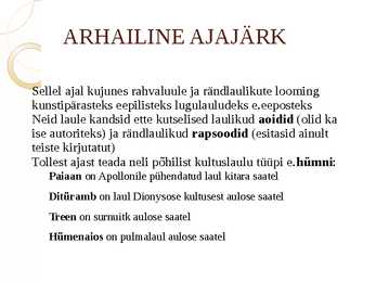 Muusika Ajalugu - Vana maailm #9