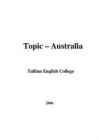 Topic – Australia