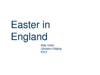 Easter in England