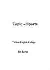Topic - Sport