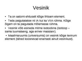 Mittemetallide esitlus #14