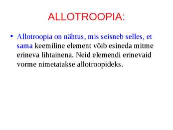 Mittemetallide esitlus #6