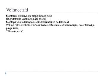 VOLTMEETRID-AMPERMEETRID #2