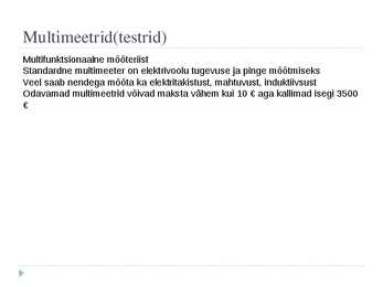 VOLTMEETRID-AMPERMEETRID #4