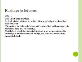 Hüpnoos ja sugestioon #16