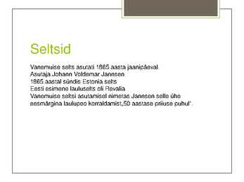 Rahvuslik ärkamine 19-Sajandi lõpp #6