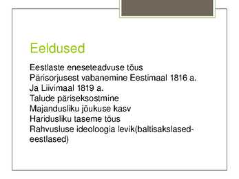 Rahvuslik ärkamine 19-Sajandi lõpp #9