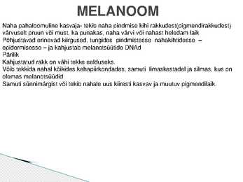 Kopsuvähk-melanoom-diabeet #8