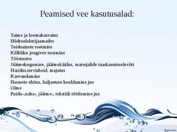 Eesti veekasutuse dünaamika ja heitvetest pärinev reokoormus #2