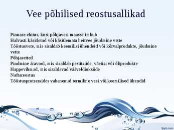 Eesti veekasutuse dünaamika ja heitvetest pärinev reokoormus #5