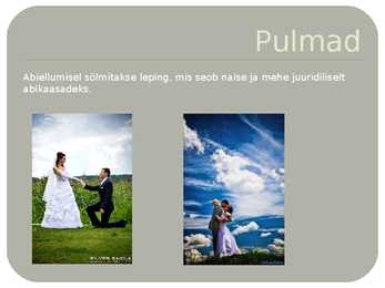 Kihla- ja pulmatraditsioonid #3