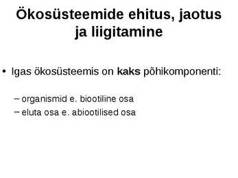 Toitumissuhted ökosüsteemis #2