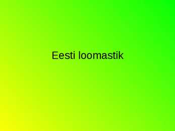 Eesti loomastik