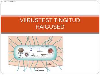 VIIRUSTEST TINGITUD HAIGUSED