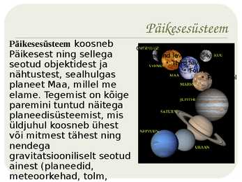 Päikesesüsteemi esitlus #2