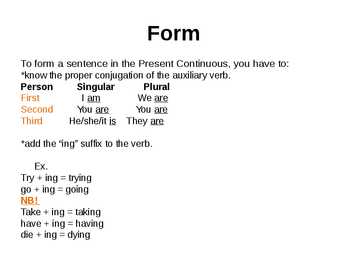 Present Continuous #10