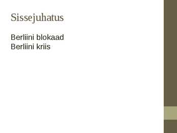 Berliini kriisid #2