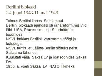 Berliini kriisid #3