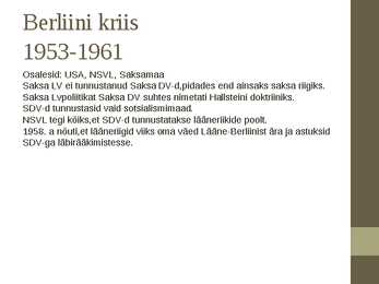 Berliini kriisid #5