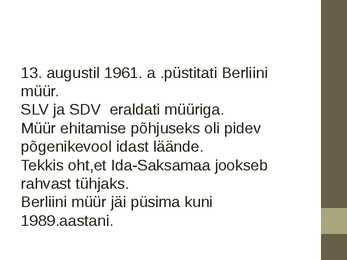Berliini kriisid #6