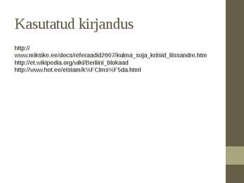 Berliini kriisid #8