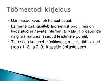 Uurimistöö kaitsekõne- Õpilaste toitumisharjumused #4