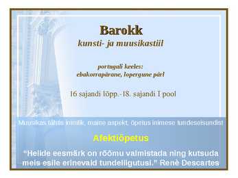 Barokk - kunsti- ja muusikastiil