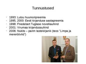 Andrus Kivirähk eluloo esitlus #6