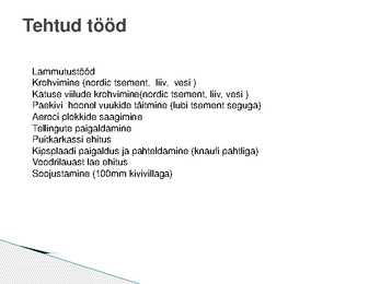 Ehituse praktikaaruanne #5