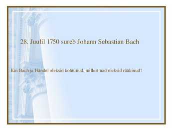 Georg Friedrich Händel ja hilisbarokk #12