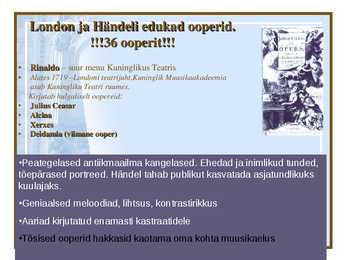 Georg Friedrich Händel ja hilisbarokk #7