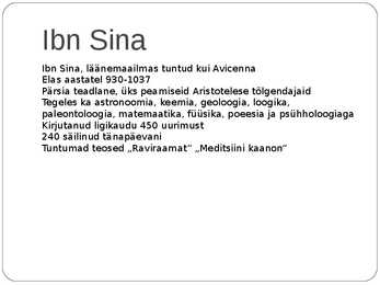 AVICENNA #2