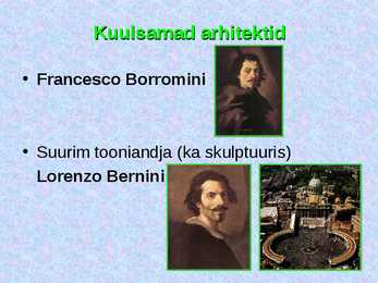 Barokkstiili kujunemine ja levimine #5