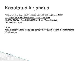Suhtlemisoskus #6
