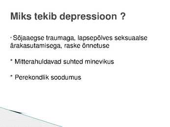 DEPRESSIOON #3