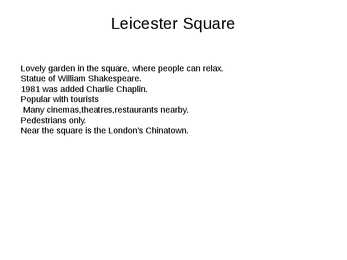 Trafalgar square and Leicester Square #4
