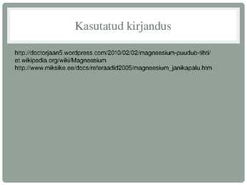 Kaltsium ja Magneesium Powerpoint #8