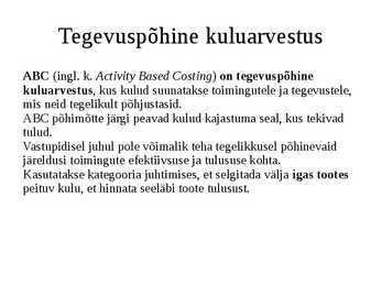 KATEGOORIA JUHTIMISE MÕÕDIKUD JA TOOTLIKKUS #14