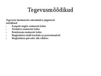 KATEGOORIA JUHTIMISE MÕÕDIKUD JA TOOTLIKKUS #5