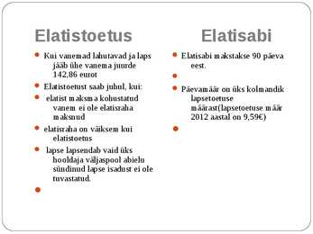 SOTSIAALTOETUSED EESTI JA SOOMES #14