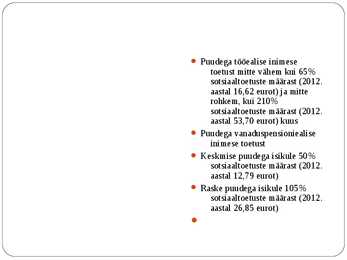 SOTSIAALTOETUSED EESTI JA SOOMES #19