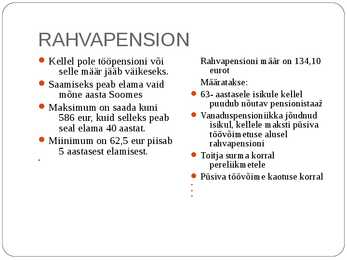 SOTSIAALTOETUSED EESTI JA SOOMES #4