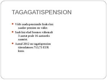 SOTSIAALTOETUSED EESTI JA SOOMES #5