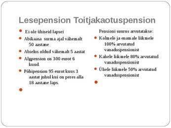 SOTSIAALTOETUSED EESTI JA SOOMES #10
