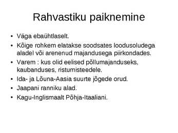 Rahvastik ja asutus #7
