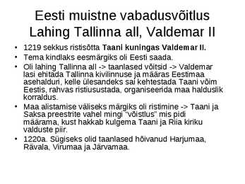 Eesti ajalugu-Keskaeg- Liivimaa ristisõda #18