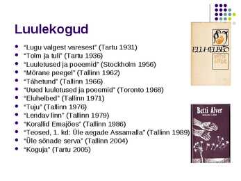 Betti Alver powerpoint #3