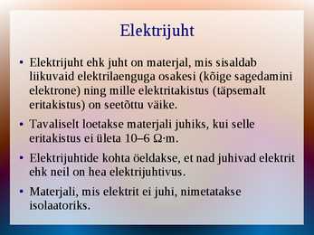 Esitlus elektriga seonduval teemal #6